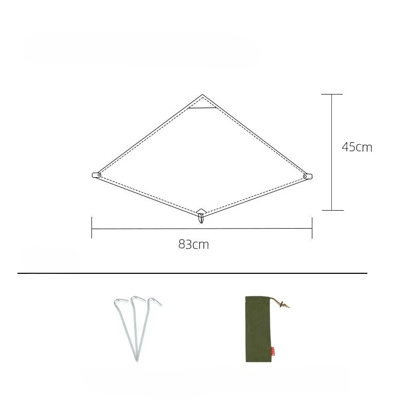BUSHCRAFT Wind Blocker TC Cotton MINI Windsheild Bushcraft Triangular Stove Windshield – for Outdoor Cooking