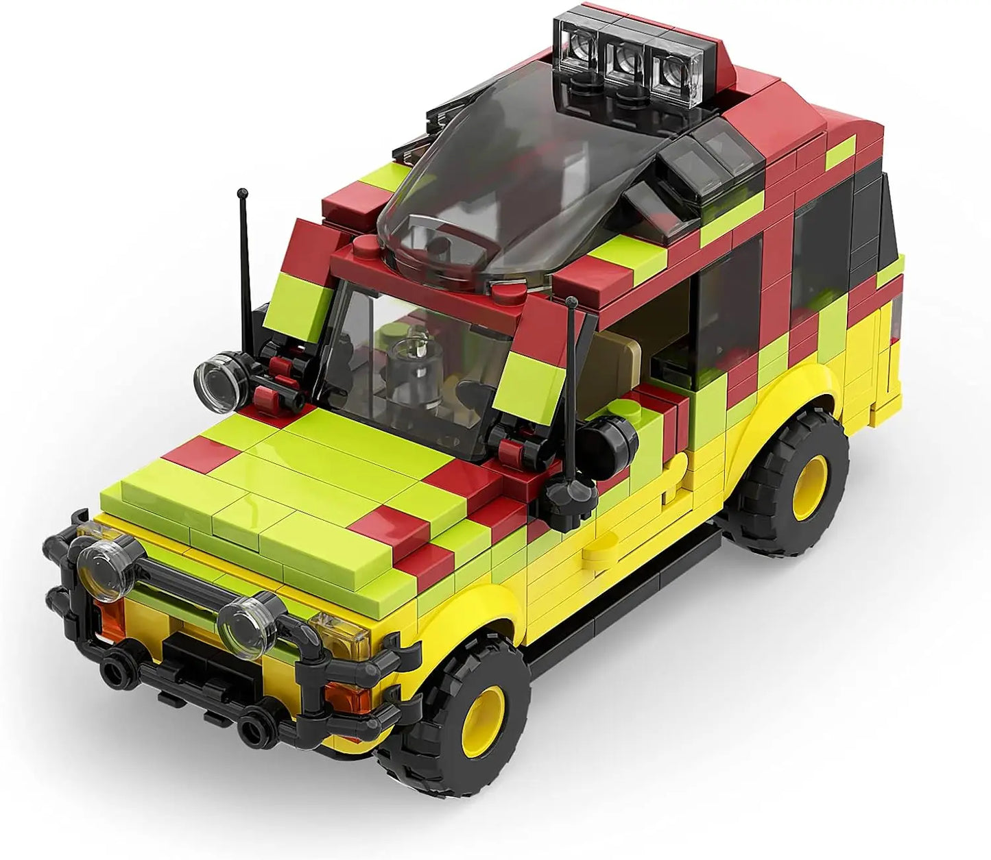 Jurassic Tour Vehicle Building Toys Set, Dinosaur World Off-Road Car Jurassic Movie Brick Toys, Creative Present (309 Pcs)